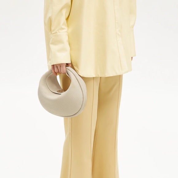 Songmont Luna Vegan Leather Hobo Bag - Ivory, Size Medium - Picture 15 of 16